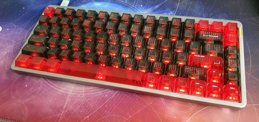 POLKADOT 투명 체리 프로파일 PC 키캡 세트 이미지