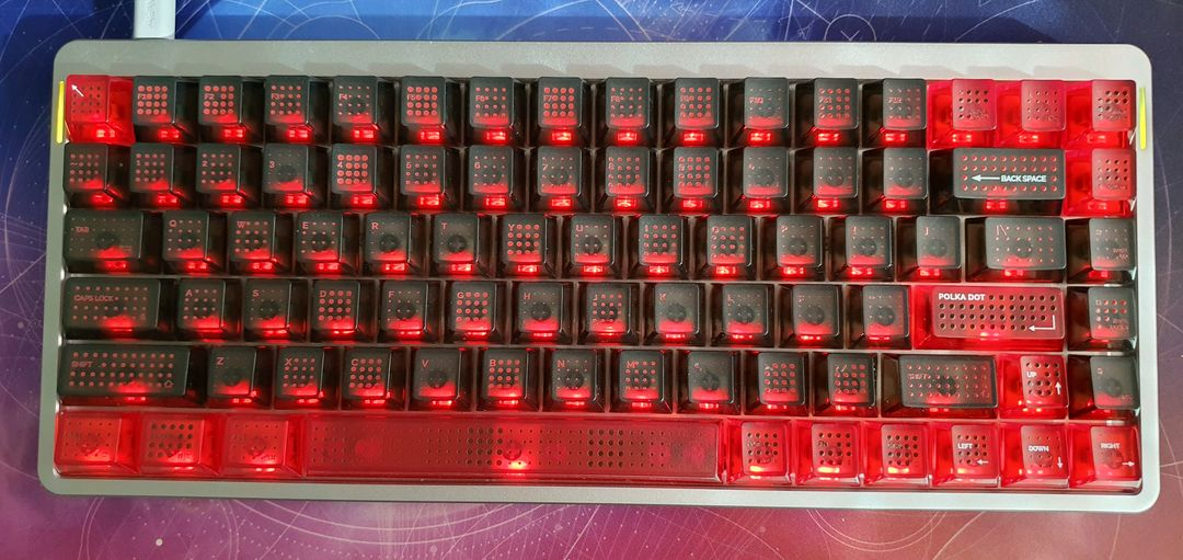 POLKADOT 투명 체리 프로파일 PC 키캡 세트 이미지