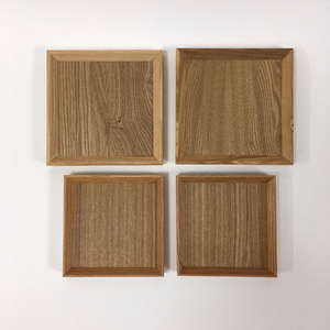 [미사용] 자연주의 JAJU 자주 나무 쟁반 / 우드 트레이 코스터 간식 접시 다용도 홈카페