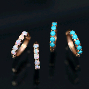 [무료배송]14k 오팔 원터치 귀걸이