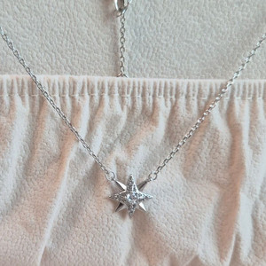 노스 스타 목걸이 실버 새상품