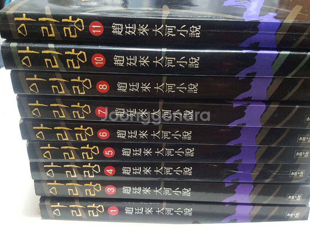 조정래 아리랑 아홉권 (1-11권중 두권 분실) 상태좋습니다.--1