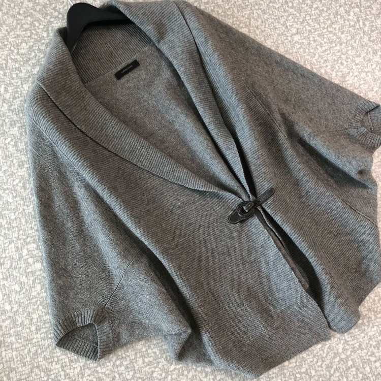 엠씨 캐시미어100% 숄 판쵸 가디건 판초 케이프 자켓 코트 니트 이미지