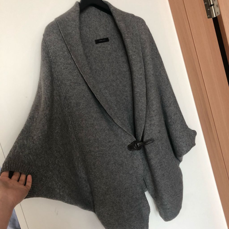 엠씨 캐시미어100% 숄 판쵸 가디건 판초 케이프 자켓 코트 니트 이미지