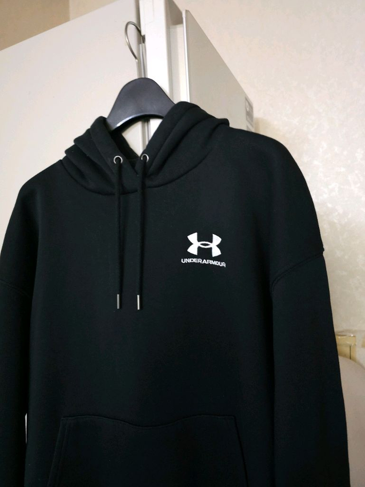 언더아머 기모 블랙 후드티--1