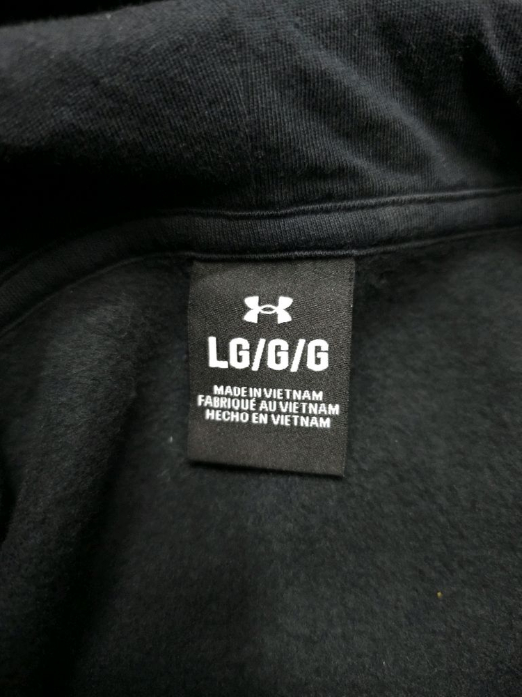언더아머 기모 블랙 후드티--3