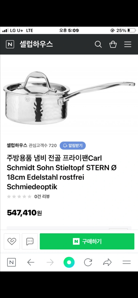 스텐 편수냄비 16cm 칼슈미트 슈테른 stern--9