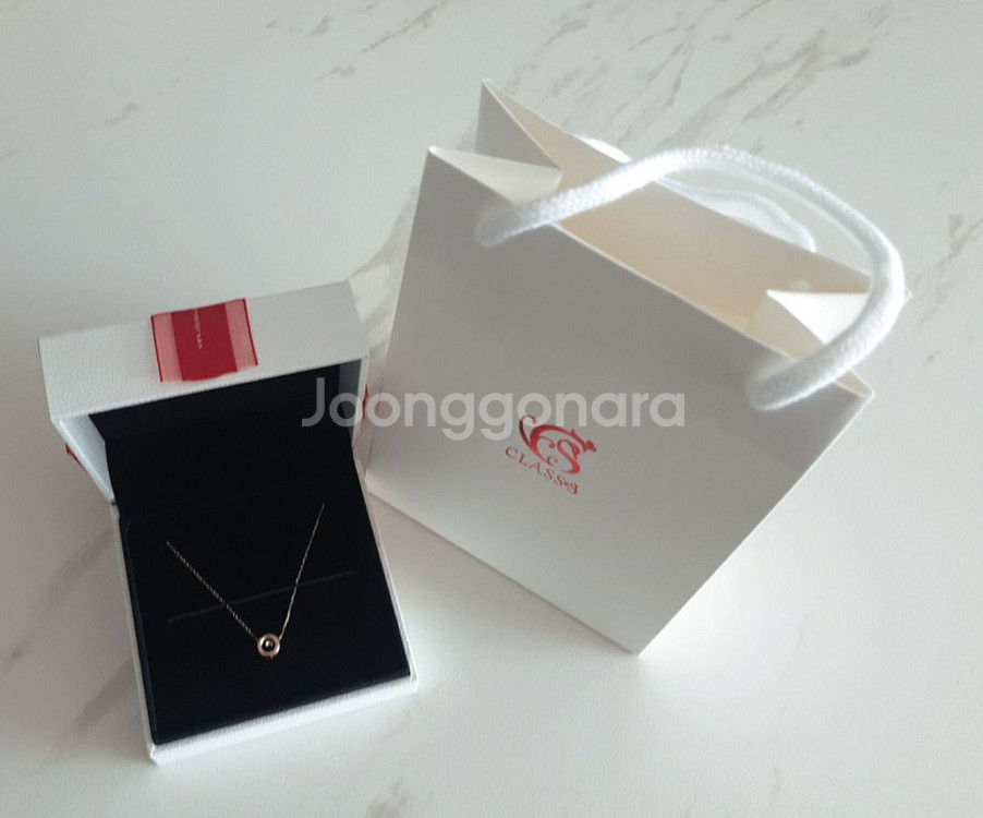 14K 로즈골드 목걸이(로이드 다이아몬드 어썸하트)--6