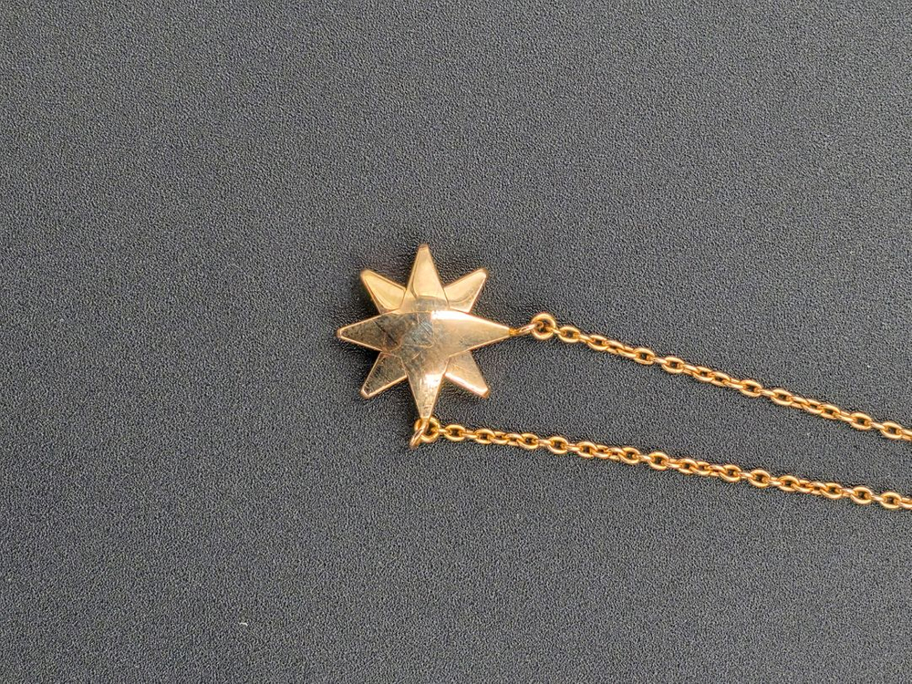 디올 로즈 드 방 18K 옐로우 골드 목걸이--4