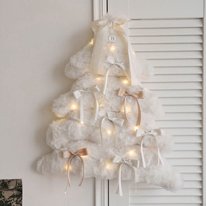 [베베데코]크리스마스 트리 벽트리 풀세트 모빌 밍크 전구포함 오너먼트 장식 라떼
