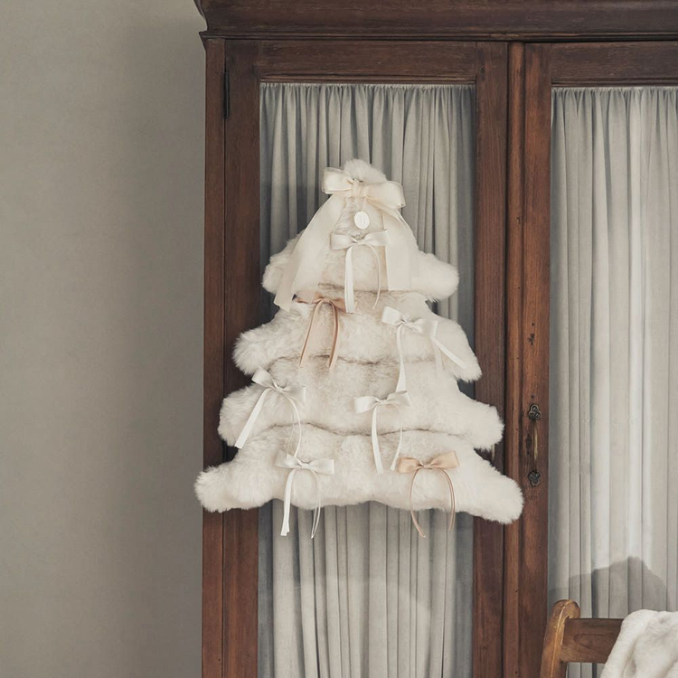 [베베데코]크리스마스 트리 벽트리 풀세트 모빌 밍크 전구포함 오너먼트 장식 라떼--1