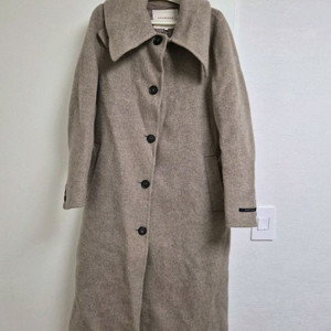 꼼빠니아 라쿤 혼방 빅카라 벨티드 코트 판매합니다 (사이즈 55)