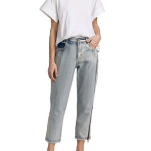 필립 림 하이라이즈 지퍼 디테일 스트레이트진