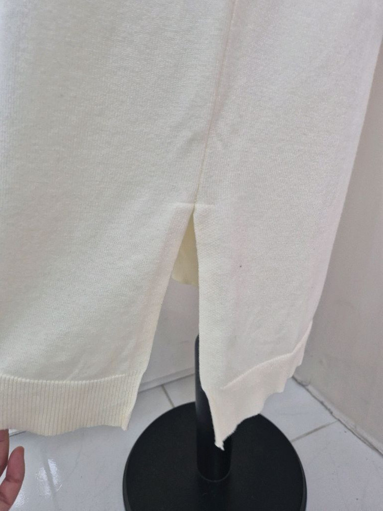 브이넥 크림 아이보리 니트 롱 원피스 (프리사이즈)--7