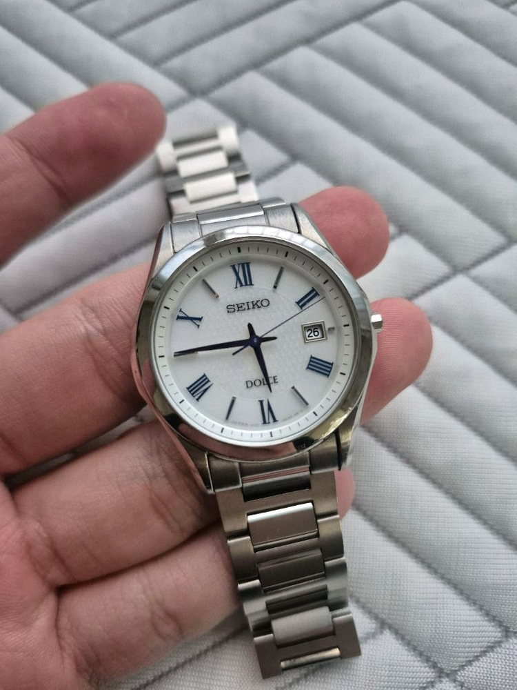 37mm 세이코 돌체 티타늄 블루핸즈 드레스워치 시계 정리합니다 이미지