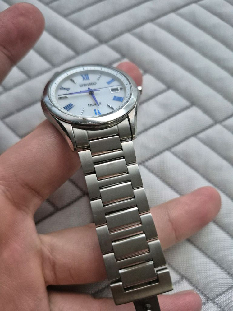 37mm 세이코 돌체 티타늄 블루핸즈 드레스워치 시계 정리합니다 이미지