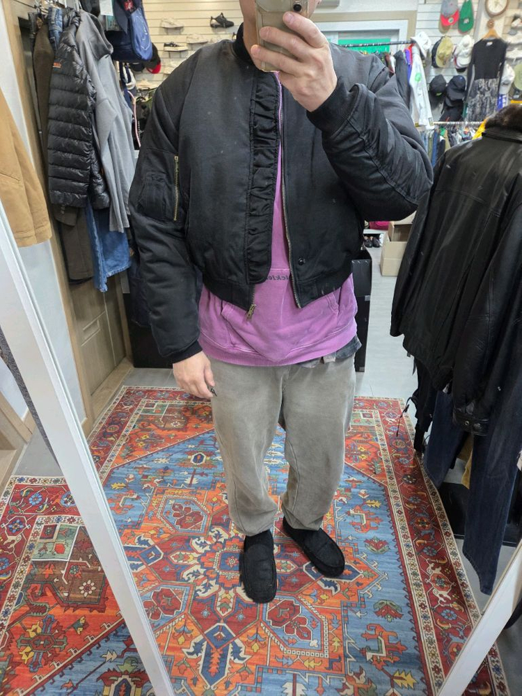 빈티지 vulcan store 투웨이 셔링 크롭 항공 패딩자켓 m 이미지