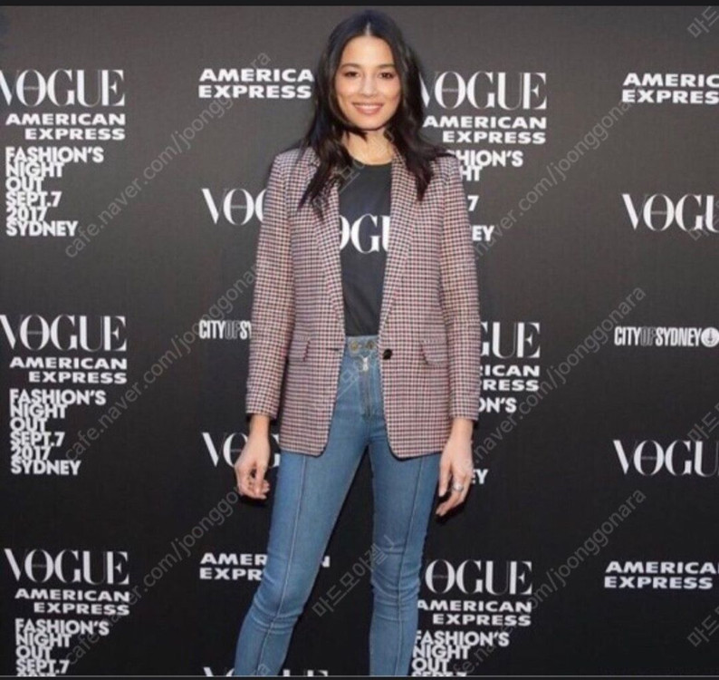 산드로 하운드투스 패턴 레드 울 블레이저--9