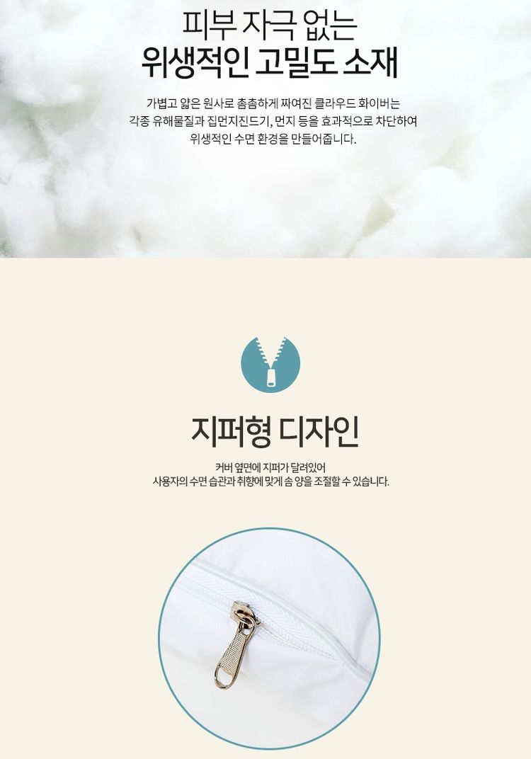 베스트슬립 큐브포켓2 클라우드 화이버 베개 5성급 호텔 베개 경추베개 미개봉 새제품--7