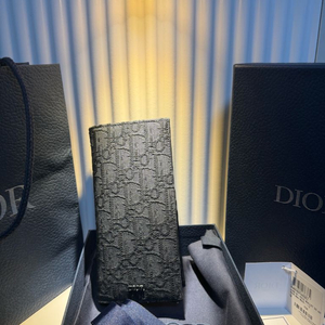 (민트급) 디올 오블리크 버티컬 장지갑 블랙 이미지