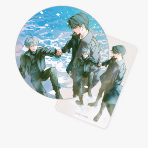 헌터는 조용히 살고 싶다 헌조살 북극여우 글리터 티코스터 & 투명 포토카드 SET 웹툰 굿즈 미개봉 이미지