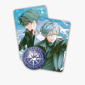 헌터는 조용히 살고 싶다 헌조살 북극여우 관리국 배지 & 포토카드 SET 웹툰 굿즈 미개봉 이미지