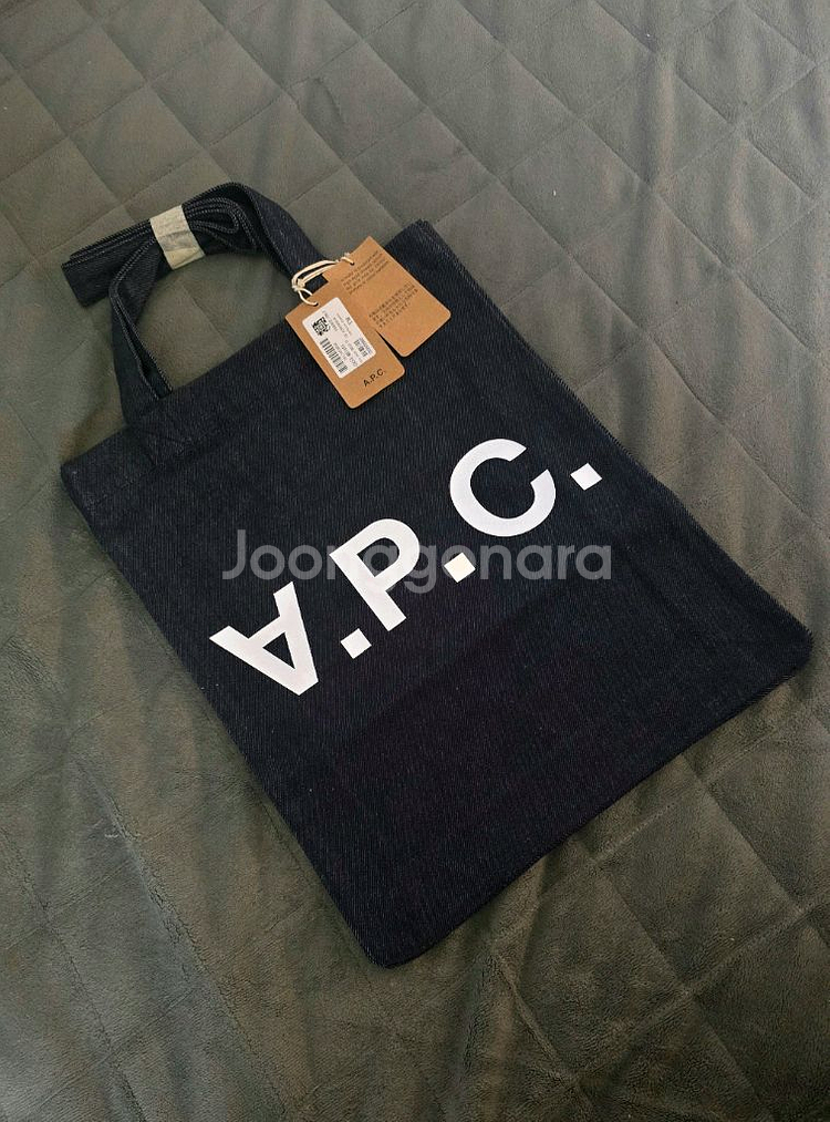 아페쎄 APC 로르 데님 에코백 토트백 가방 새제품--1