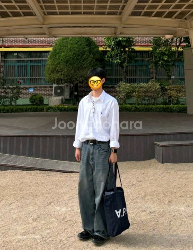 아페쎄 APC 로르 데님 에코백 토트백 가방 새제품--4