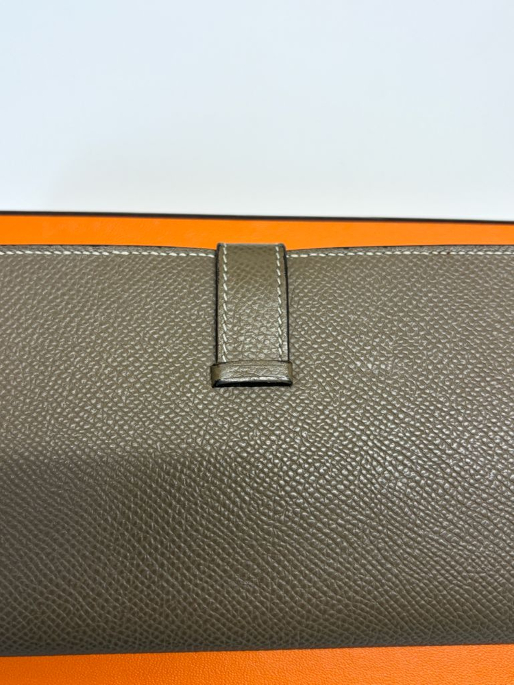 에르메스 베안 장지갑 에토프 금장 U각인--6