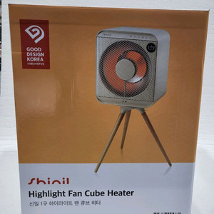 신일 큐브 팬 히터 SEH-CO100CB 자동온도조절 전기 난로 온풍기 스토브 레트로