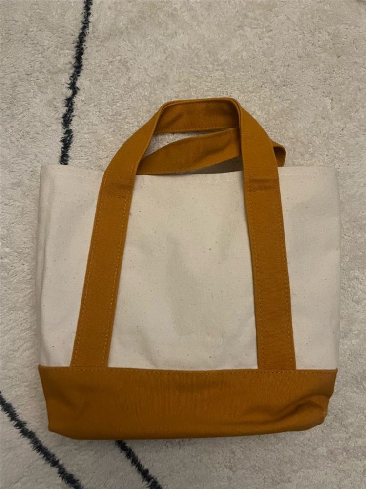 (새상품) 태국 굿굿즈 머스타드 캔버스 토트백--2