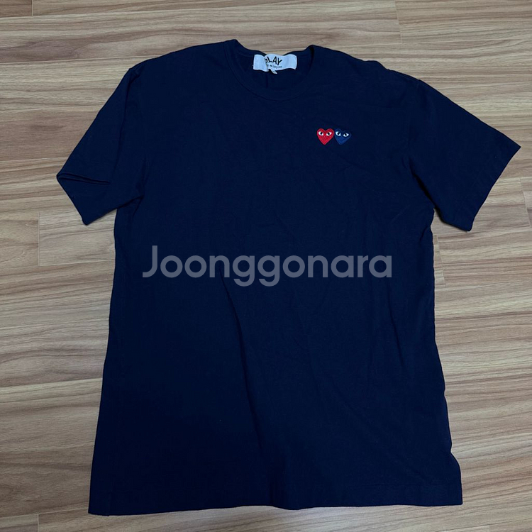 꼼데가르송 반팔 블랙, 네이비 XXL--2