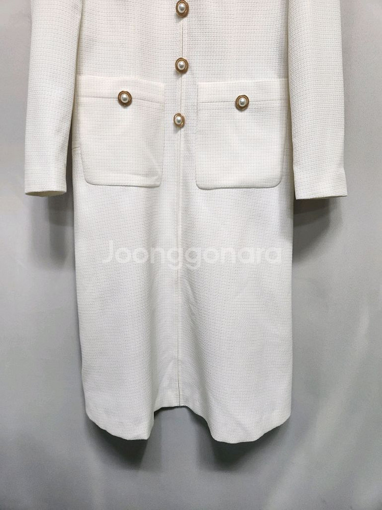 모조에스핀 레이스 카라 트위드 원피스--2