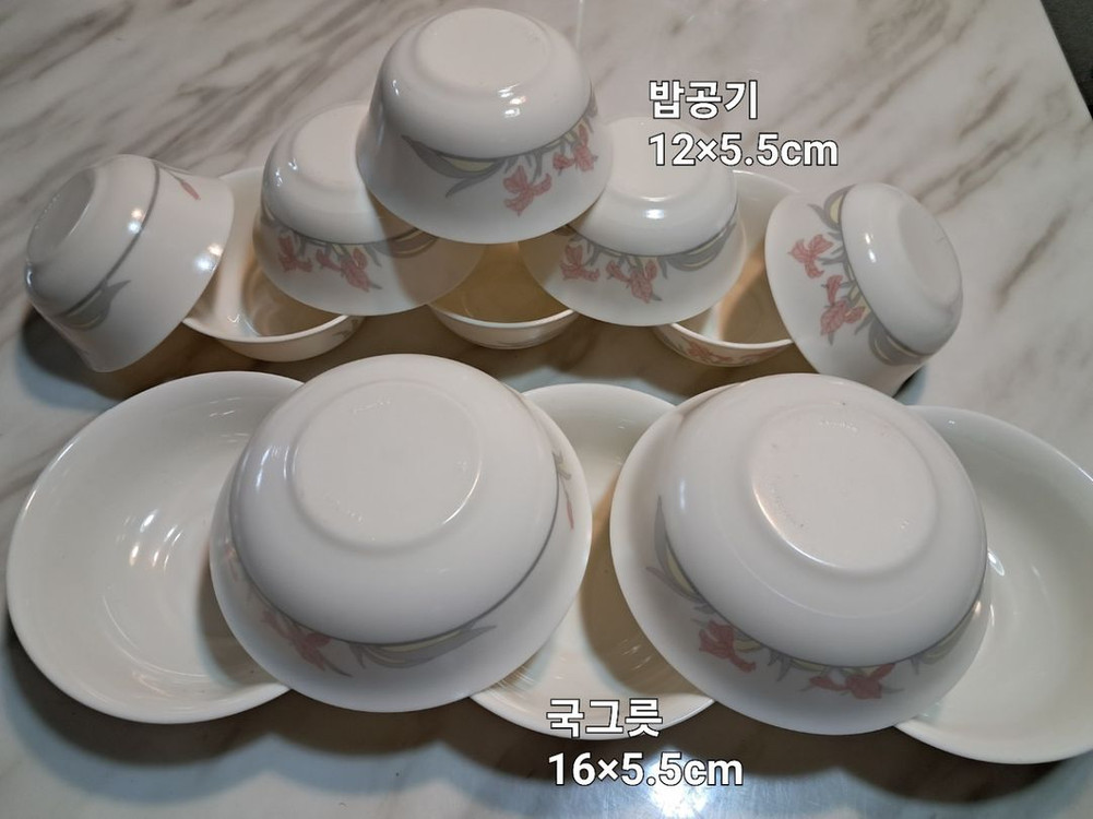 빈티지 프랑스 아코팔 밀크글라스 개당값 이미지