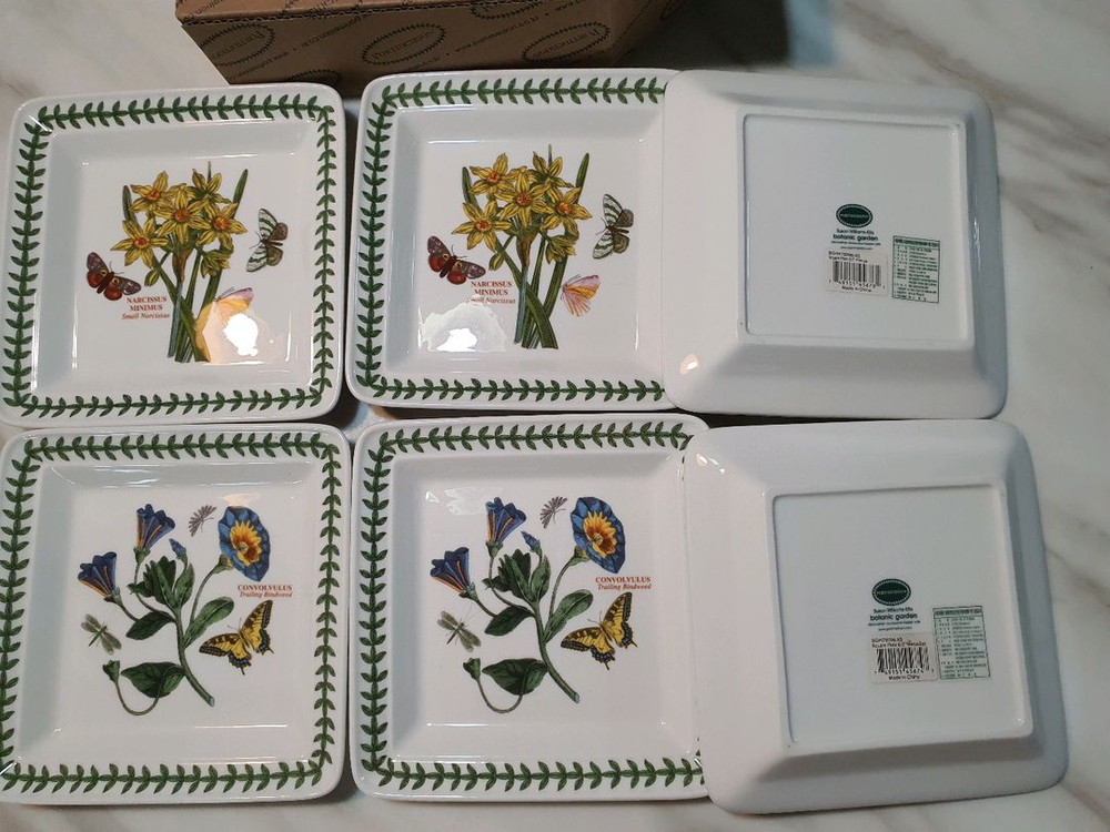 포트메리온 사각소접시 6개 일괄값 (백화점정품 새상품--2