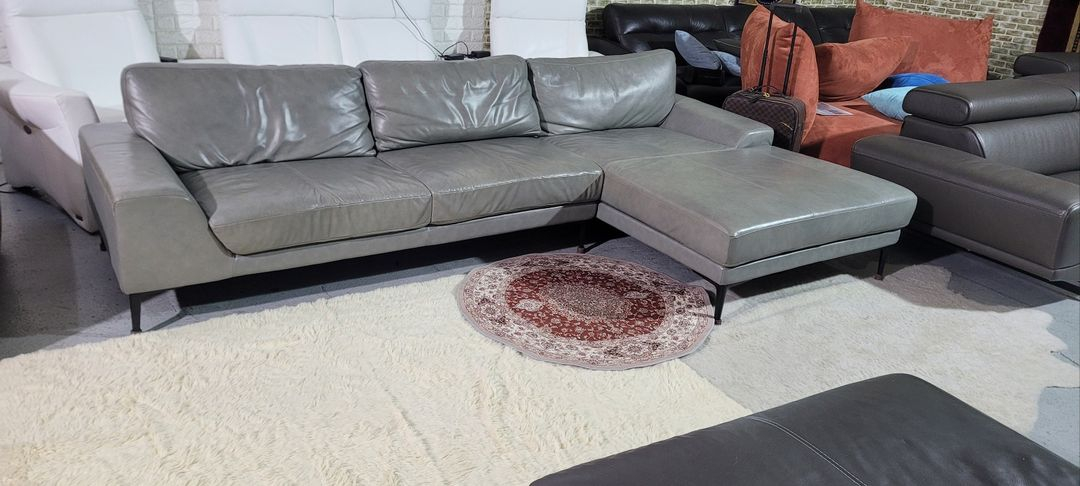 까사미아 콜트 천연가죽 4인 카우치 소파--3