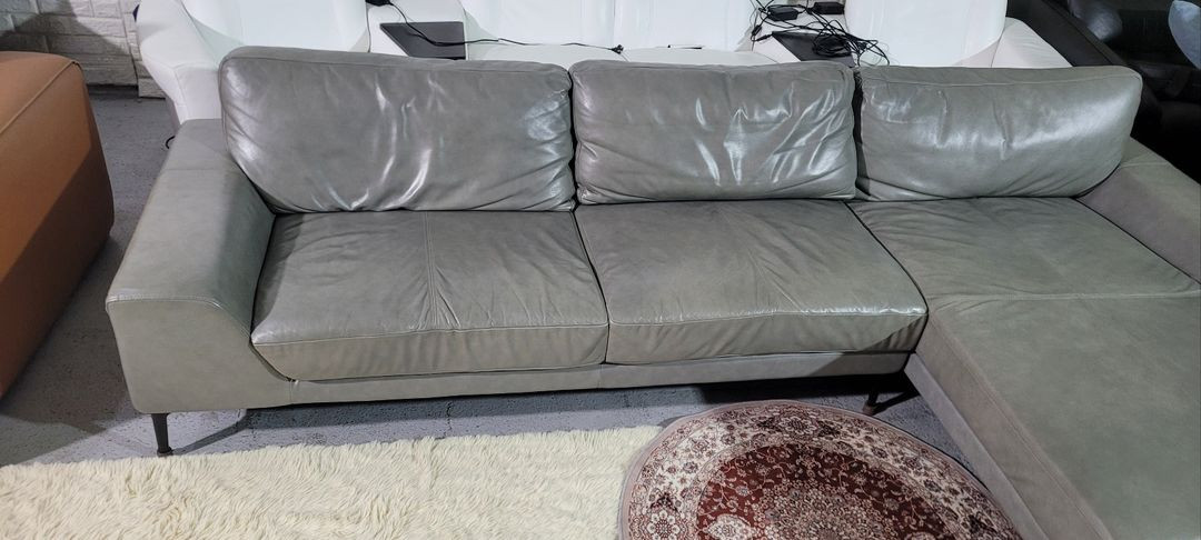 까사미아 콜트 천연가죽 4인 카우치 소파--4