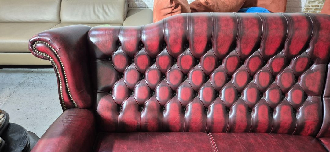 체스터필드 이태리 전체 천연 가죽 4인+1인 소파--4