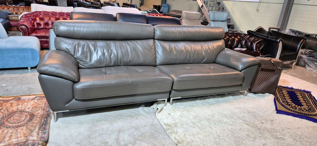 다우닝 이태리 천연 통가죽 4인 일자형 소파쇼파 서울경기근거리 무료배송--2