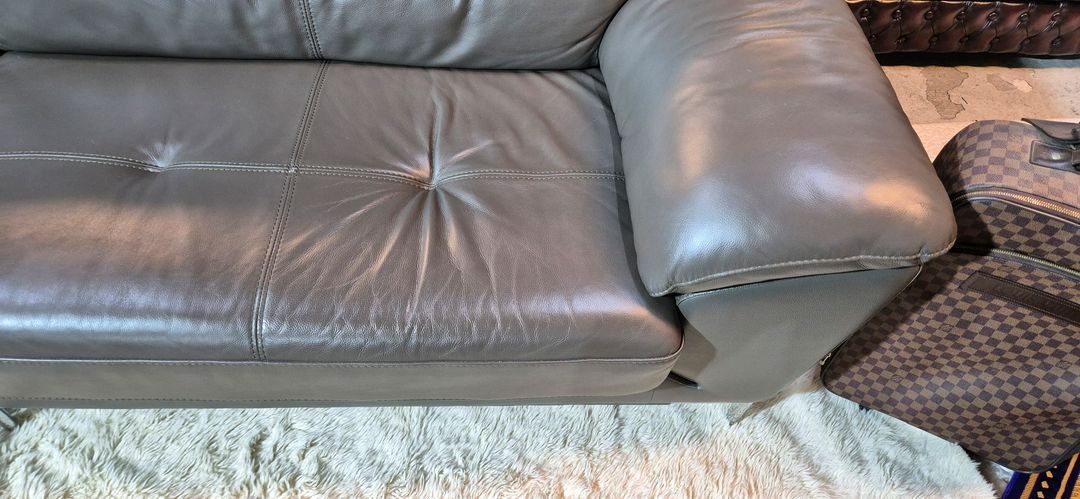 다우닝 이태리 천연 통가죽 4인 일자형 소파쇼파 서울경기근거리 무료배송--4