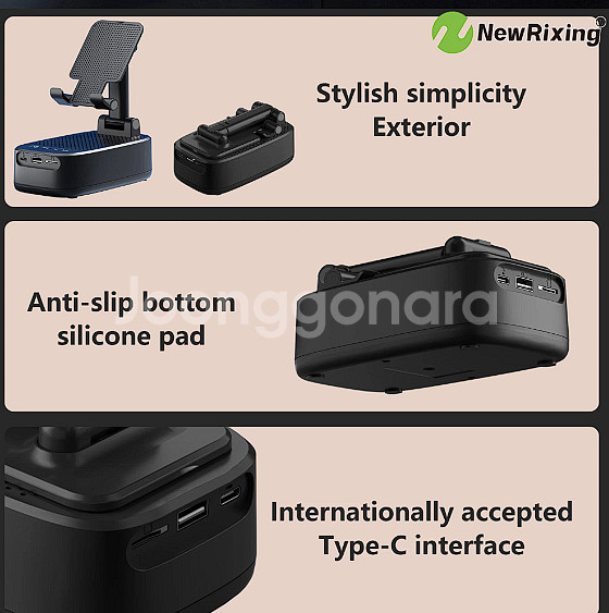 (새상품)블루투스 스피커 휴대폰 거치대 겸용 rgb 조명--2