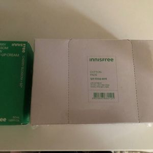 (새상품) 이니스프리 왕벚꽃 글로우 톤업크림+화장솜