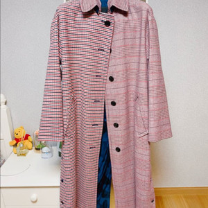 럭키슈에뜨 체크 트랜치코트