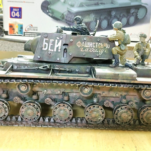 *각종교신가능*정밀도색작(DP전용1/16대형)밀리터리프라모델2WW러시아KV-1s에흐크라나미~바람에언덕에서