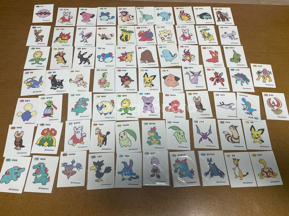 포켓몬 띠부씰 3,4자리 1,2세대--3