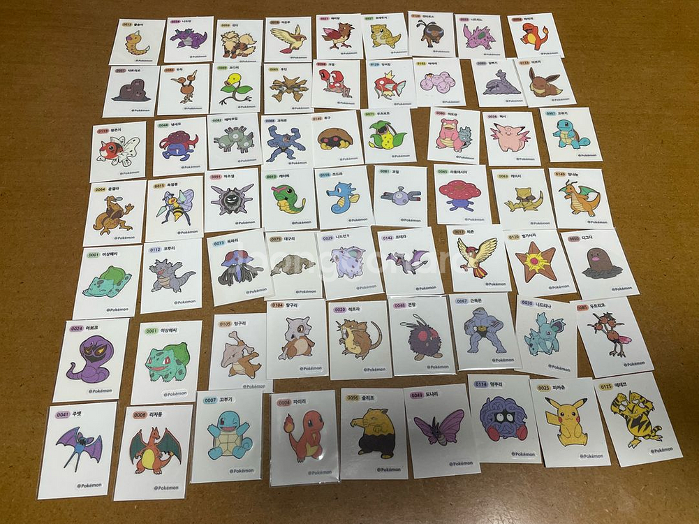 포켓몬 띠부씰 3,4자리 1,2세대--4