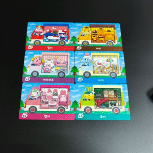 정발 한글 산리오 올클 캠핑카 아미보6종+실스티커4종