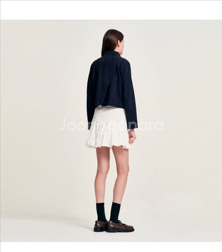 가격내림)) 산드로 양가죽 네이비 sandro 38--6