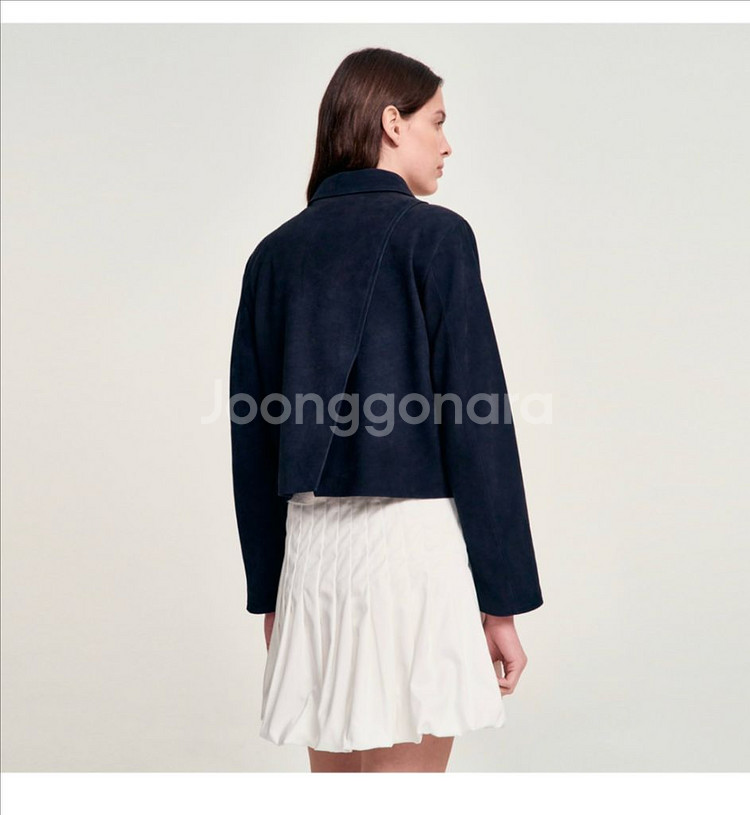 가격내림)) 산드로 양가죽 네이비 sandro 38--7