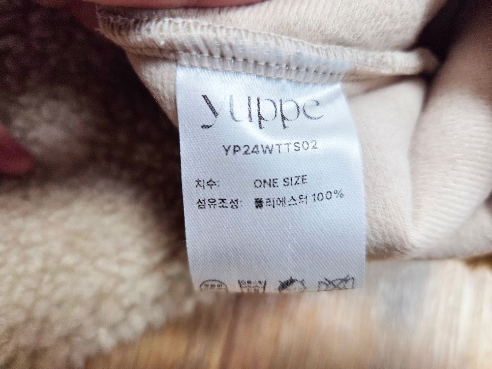 엽페(YUPPE) 플라워 플리스 반집업티 프리사이즈 새상품--8